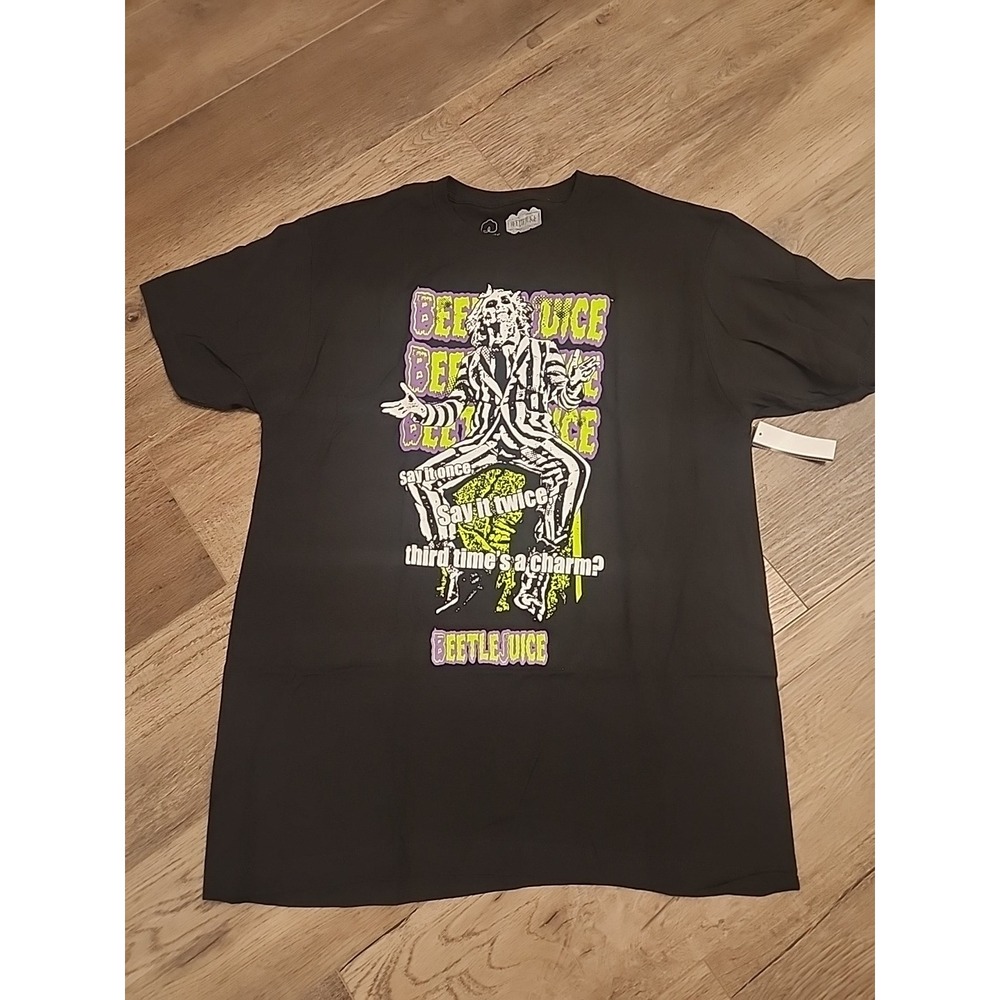 Beetlejuice Black T-shirt Men's Sz XXL Graphic Halloween Trick Or Treat‎